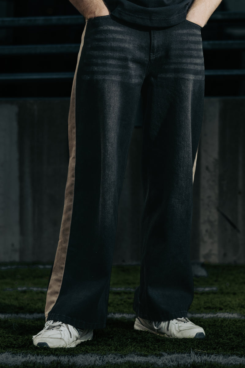 Meraki Denim Jeans in Washed Black, back